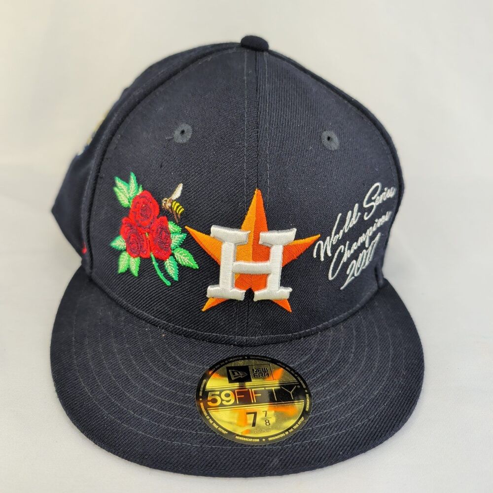 Houston Astros 2017 World Series Champions New Era 59FIFTY Hat Fitted Size 7 7/8